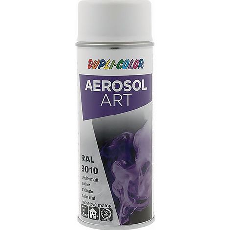Vernis en spray Dupli-Color RAL 9010 Blanc semi-mat 400 ml (1/4)