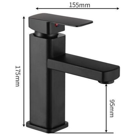 Robinet de salle de bain, robinet de lavabo avec douchette extractible pour eau chaude et froide, finition cuivre noir durable, facile à nettoyer ou à remplacer. FLITI (1/4)