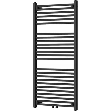 Radiador secatoallas eléctrico 617W 120x60x3cm, Negro (1/4)