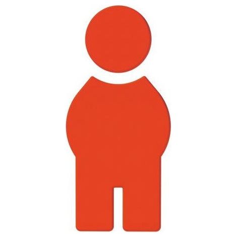 Symbole Homme SERIE 801 autocollant. Polyamid corail