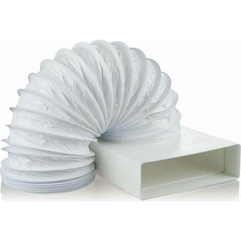 Tube plat 150 mm pour conduit de ventilation chicane – Flexible PVC 1m – Résistance à la température -18°C à +70°C – Blauberg