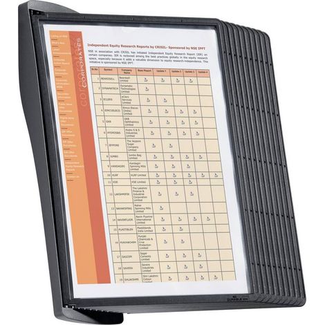 Durable Supporto da parete per pannello espositivo SHEPA STYLE WALL 10 - 5854 Nero DIN A4 Numero di display inclusi 10 (1/4)