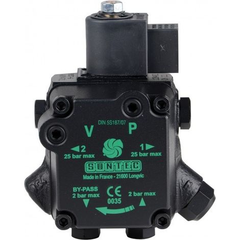 Pompe à fioul SUNTEC AU47L avec électrovanne – Pression 4/25 – Pour bioufioul, kérosène et fioul domestique – Rotation gauche (1/7)