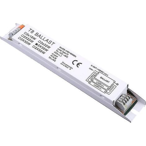 Ballast électronique T8 2x36W – Tension 220-240V – Longueur 21cm – Largeur 3cm – Fonctionnement silencieux sans stroboscope (1/2)