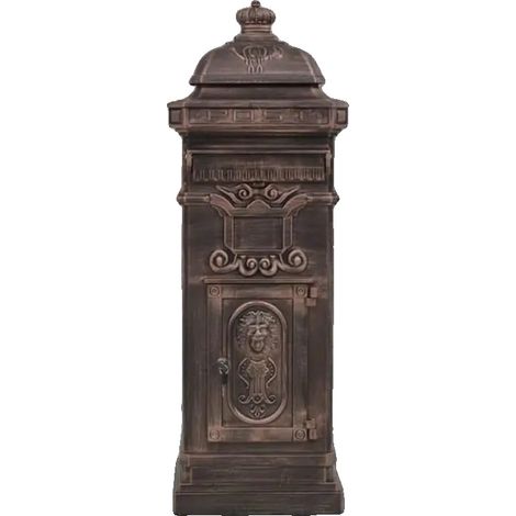 Boîte aux lettres, sur pied, design en acier inoxydable, Bronze (1/2)