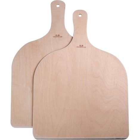 Set de 2 Pelle à Pizza en Bois pour Transférer Pizza Pain Gâteau Patisserie (1/5)