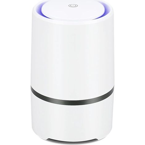 Purificateur d'air Longziming - Filtre à charbon - 1 pièce - Filtre HEPA - Silencieux (≤ 28 dB) - Veilleuse - Minuteur 8 heures - USB - Idéal pour la chambre, le bureau et la chambre d'enfant - 12,5 x (1/5)