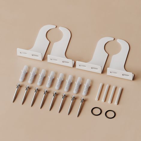 S'AFIELINA Heizkörper Halterung 48 × 88mm Montagematerial Befestigung Satz Montage Set Aufhängung Halter Halterung für Paneel-/Flachheizkörper 1 Stück (1/5)
