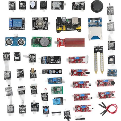 45-teiliges Sensormodul-Uhrenplatinen-Temperatursensormodul-Elektronikkomponenten-Set für Raspberry Pi (1/5)