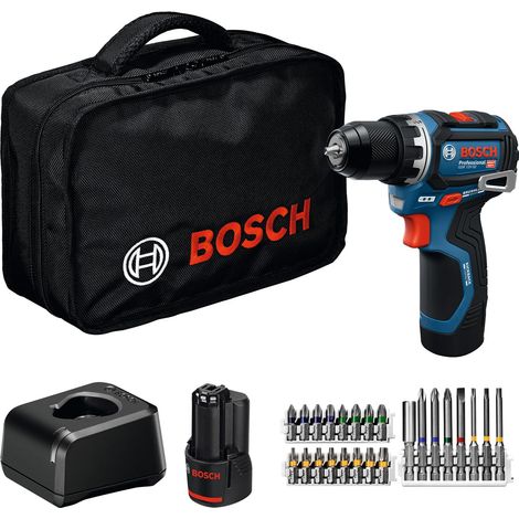 perceuse-visseuse 12V sans-fil GSR 12V-32 (Advanced KickBack Control, moteur sans charbons, avec batterie 2,0 Ah, GAL 12V-20, accessoires, calage P (1/5)