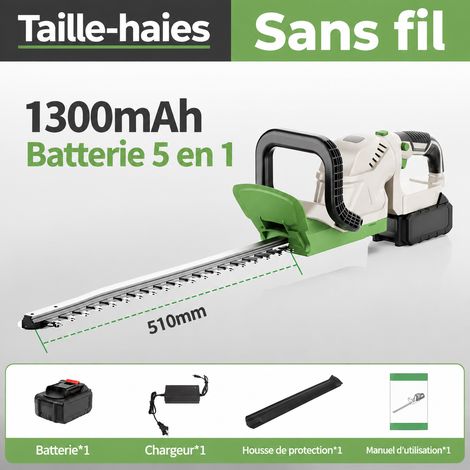 Nouveau modèle de taille-haie 2000, 5 cellules 1 batterie et 1 chargeur, 3.0kg, 91 × 16 × 19,5 cm, 3 kg – Livraison gratuite