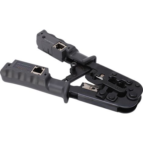 Pince à sertir modulaire à cliquet pour câble réseau, dénudeur et coupe-fil 4P 6P 8P RJ45 RJ11 RJ12, outil de test (1/5)