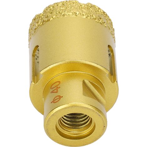 Scie cloche diamantée, foret de brasage, outil de perçage pour marbre et béton M14 40 mm (1/5)
