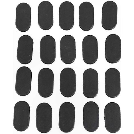 Embouts de protection pour pieds de meuble ovale, 40mm x 20mm, lot de 20, inserts d'extrémité pour tubes et chaises, protège-sol et tuyaux (1/5)