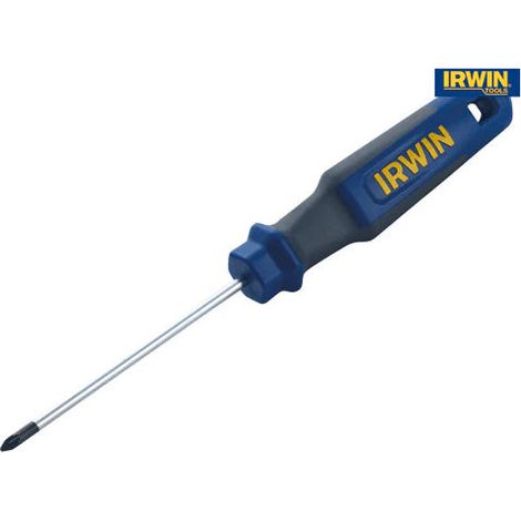 Destornillador Pozidriv IRWIN Comfort PZ0 hoja 80 mm bimatérial trilobulada alojamiento magnético