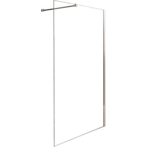 ONDEE ZEN - Paroi de douche ITALIENNE - Verre trempé 8mm - Transparent - 120x200cm