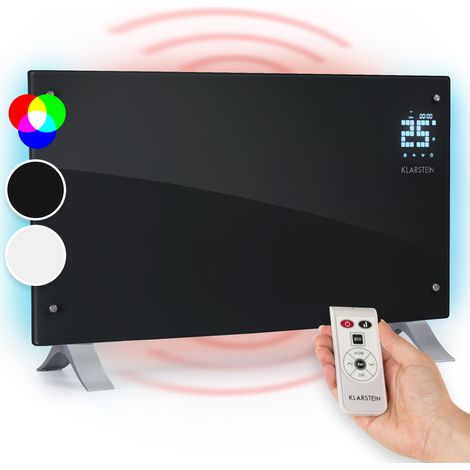 Klarstein Radiateur Electrique à Faible Consommation d'Energie, 2000W Chauffage Electrique d'Intérieur avec Thermostat, Portable, Chauffage Mural, Chauffage d'Appoint, Radiateurs, Pieds en Aluminium (1/10)