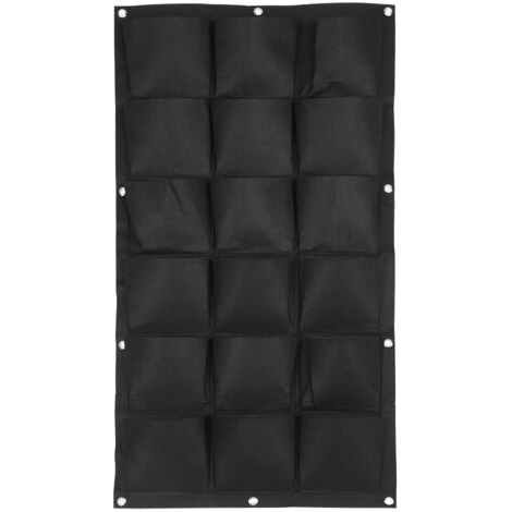 BUNTHAUS Sac de Culture en Felt Noir à Suspendre 18 Poches pour Plantes (1/3)