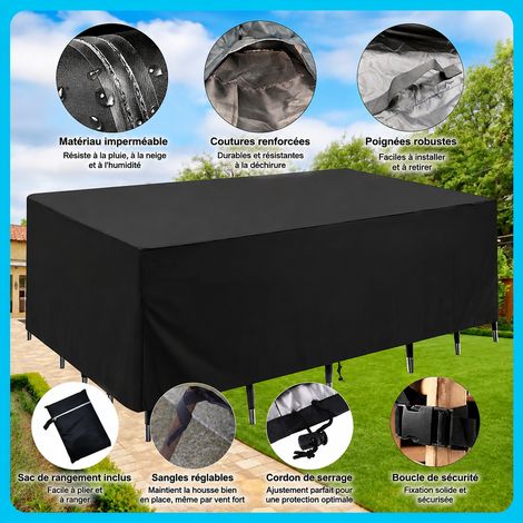 Housse de protection pour mobilier de jardin en tissu Oxford 210D argenté 20014090cm 200 140 90cm 40 × 35 × 10 cm 1 kg – Livraison gratuite