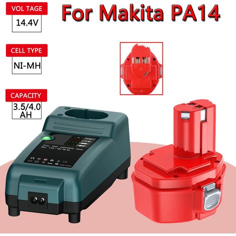 Batería recargable, voltaje de 14,4 V, capacidad de 3500 mAh, color rojo. (1/5)