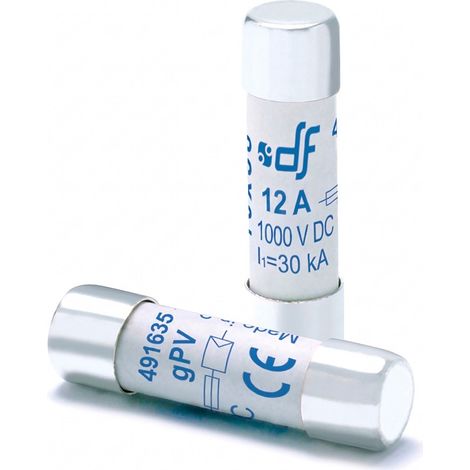 fusible cilíndrico morek 491625 1000V DC 20A 10x38 mm