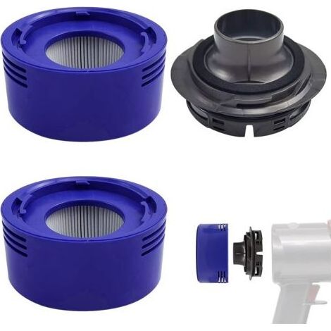 3 Pcs Kit de Post-Filtre pour Aspirateur Dyson V7 V8 Absolute, Dyson Pièces Détachées avec Couvercle Arrière Moteur (3) (1/5)