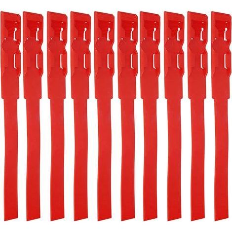 10 pièces d'identification colliers d'identification bandes vache bétail marquage anneau fournitures, pour le bétail de ferme, rouge (1/5)