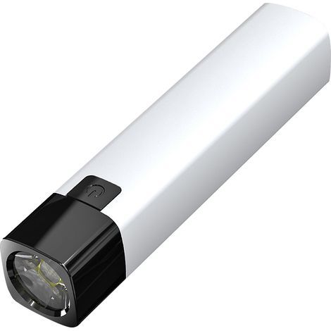 MultifonctionnelS Lampe torche portable avec batterie externe : Conception à double fonction. servant à la fois de chargeur portable et de lampe torche à haute luminosité.dirigéUne(Blanche) (1/5)