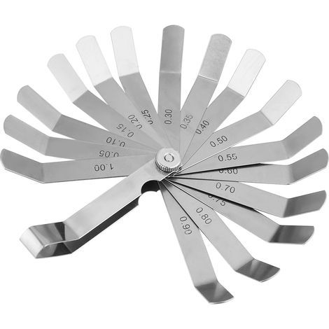 Jauge d'épaisseur incurvée en acier inoxydable pour soudure 0.05-1.00mm (1/5)