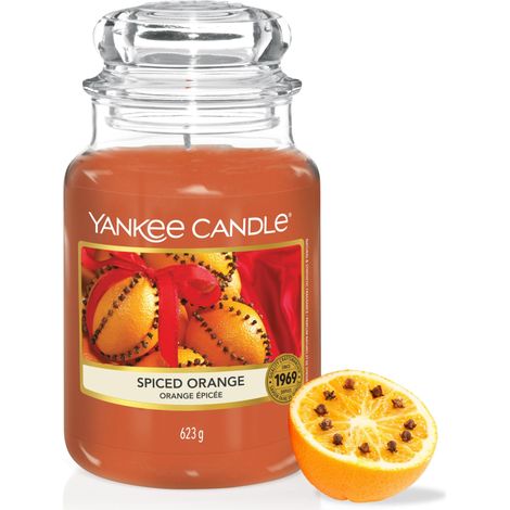 Grande Bougie en Jarre, Parfum Orange Épicée, 623 g (1/5)