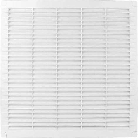 Lüftungsgitter Abluftgitter Lamellengitter Insektenschutz Kunststoff eckig 300 x 300 mm white (1/3)