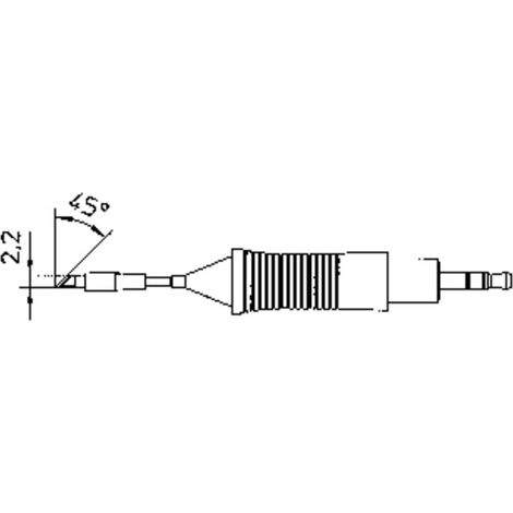 Weller RT7 Panne de fer à souder couteau lame 45° Taille de la panne 2.2 mm Contenu 1 pc(s) (1/3)