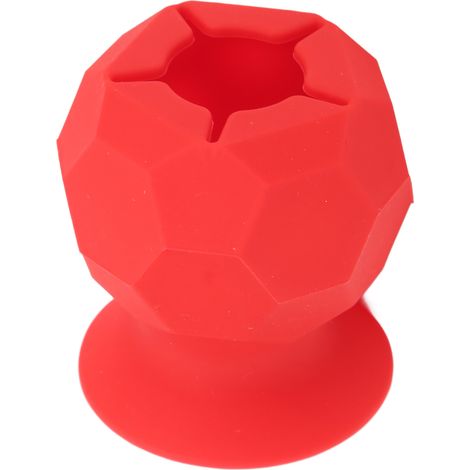 Collecteur de déchets portable pour étudiants, ventouse en silicone, fait main, boule de collecte de déchets, rangement vinyle rouge