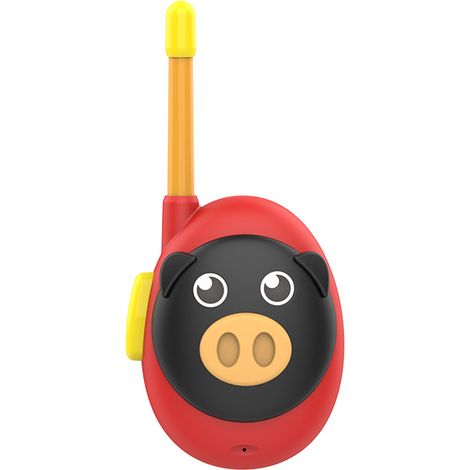 Talkie-walkie rechargeable cochon rouge mignon pour enfants et adultes-AquaForge