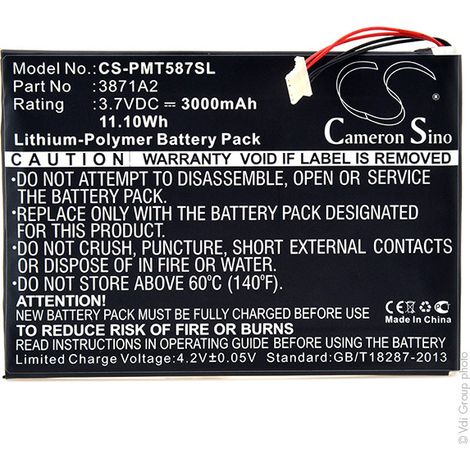 NX - Batterie tablette 3.7V 3000mAh - 3871A2BT-B0B6L5058C0 (1/3)