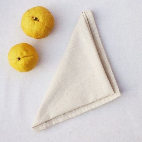 Lot de 12 serviettes de table en tissu, 42 x 42 cm, réutilisables, lavables, douces et résistantes, en polycoton, pour les fêtes, anniversaires, baptêmes et mariages, couleur lin. (1/5)