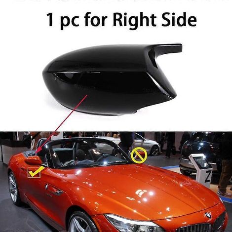 Außenspiegelkappe in Carbonfaser-Optik, schwarz, für BMW Z 4 Z4 E89 sDrive18i sDrive20i sDrive23i sDrive28i sDrive30i sDrive35 (09-16) – 1 Stück, rechts – Schwarz