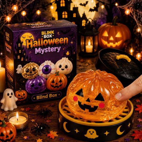 Jouet Squishy Halloween Fantôme Citrouille Jack, Jouet Anti-Stress Amusant, Boîte Surprise, Cadeau et Décoration Halloween, 1 Pièce