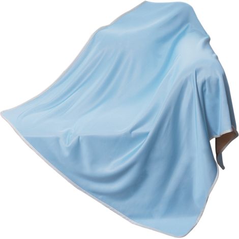 Couverture fraîche bleue en flanelle Double face, confortable, fine et froide pour l'été, pour le bureau et la maison (1/5)