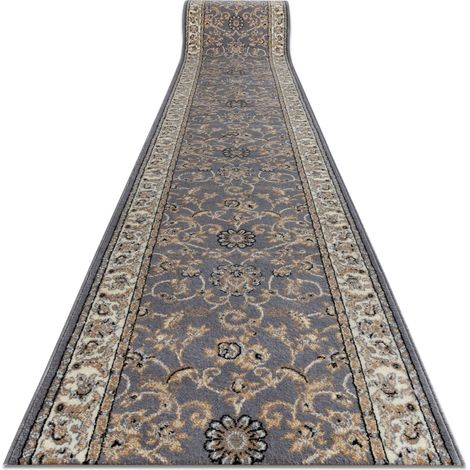 Alfombra de pasillo con refuerzo de goma 110 cm Enrejado Trébol marroquí negro Trellis 30350 black 110x960 cm (1/5)