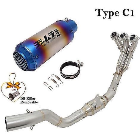 Sistema De Escape Completo Para Motocicleta, Silenciador De Tubo De Enlace Delantero Modificado, Db Killer, Para Yamaha Tracer9 Tracer 9 Gt 2021 2022( Type C1) (1/5)