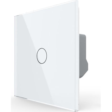 Interrupteur tactile Livolo, verre, blanc (1/5)