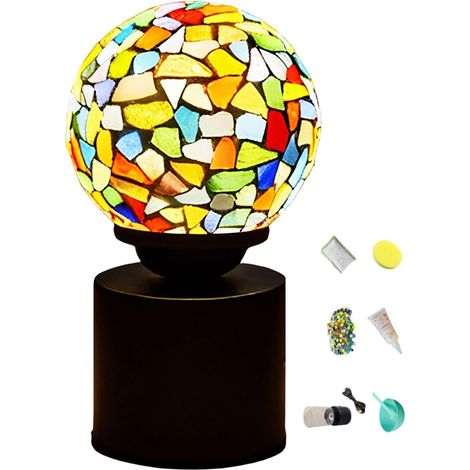 Ensemble de lampes nuit table avec lueur chaude et abat-jour rond (1/5)