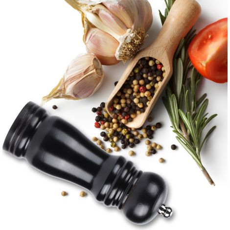 Moulin à poivre manuel réglable de 15 cm (6 pouces) pour épices, sel et assaisonnements - Outil de broyage, machine à mouliner - Accessoires de cuisine (1/5)