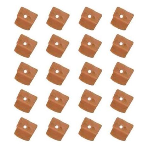 20x Support mural glace verre vitre miroir à visser plastique marron Porte miroir Taquet Protection Meuble Séjour Chambre Cuisine Salle de bain (1/2)