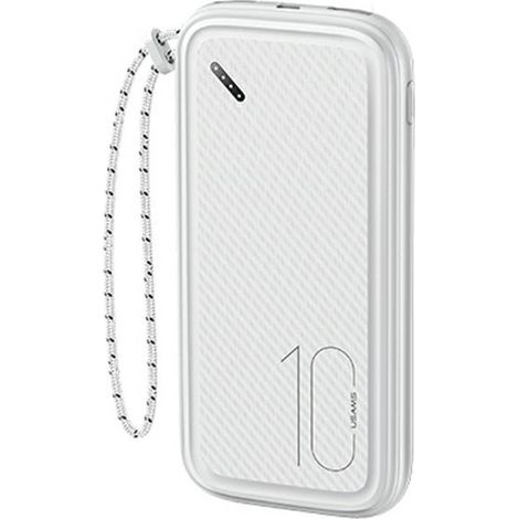 Usams Powerbank PB56 10000mAh 2xUSB /USB-C / MicroUSB Schnellladefunktion weiß/weiß 10KCD15002 (US-CD150) (1/5)
