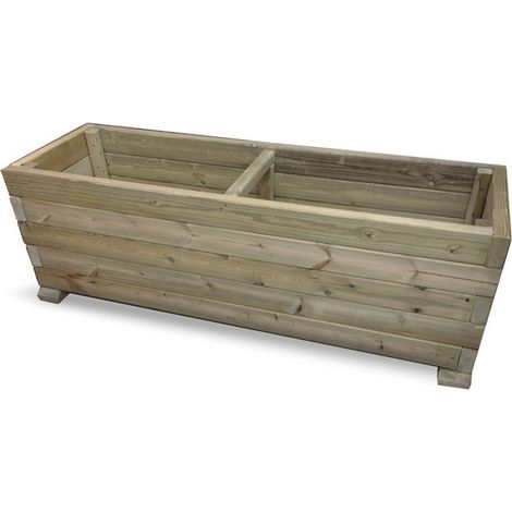Multi Pack of 3 - Super Heavy Duty Veg Trough Planter - Timber - L60 x W180 x H50 cm - Fully Assembled