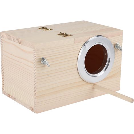 12 x 12 x 19,5 cm großes Vogelhaus aus Holz, Brutkasten für Haustiere, Gartendekoration (1/5)