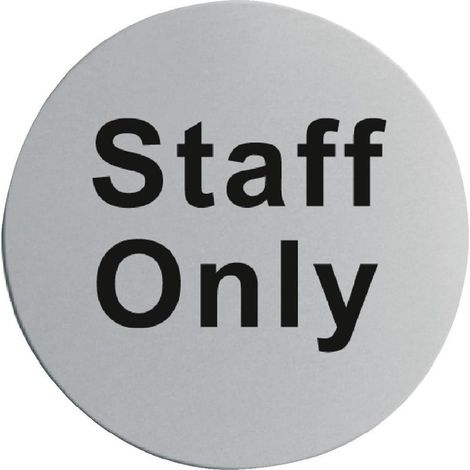 Plaque auto-adhésive de porte en inox - Réservé au personnel