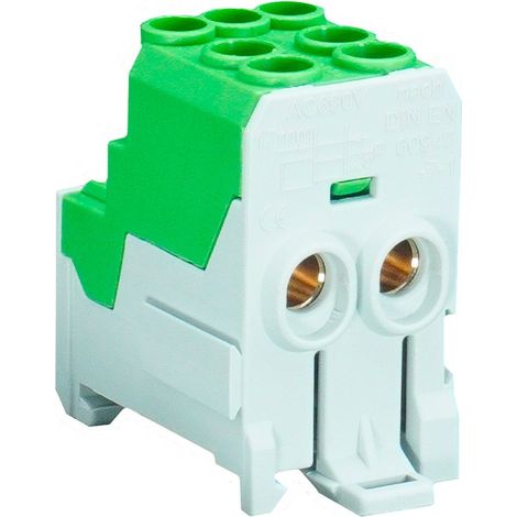 Bloc de Répartition Vert 200A (1x70²+ 1x35²+6x16²) - Digital electric 41570 (1/2)